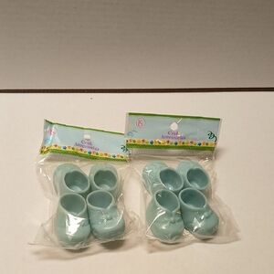 Crafts Accessories Light Blue Baby Shoes qty 8 NWT